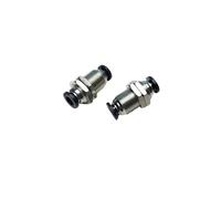 Raccordo pneumatico aria in ottone nichelato PM 5/32 1/4 5/16 3/8 1/2 pollice OD tubo Push In Connect paratia 1 pz(1l4 Inch To 6mm)