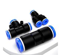 Raccordo pneumatico for tubi, connettore aria, raccordi a sgancio rapido, tubo flessibile a innesto for acqua, plastica, 4/6/8/10/12/14 mm, PU, PV, PY, PE, connettori HVFF, 1 pezzo(PV,4mm)