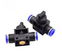 Raccordo pneumatico HVFF4 HVFF6 HVFF8 10 12 Regolatore di pressione Valvola a farfalla for tubo Accessori for compressore Interruttore valvola manuale 10 pezzi(Hvff10)