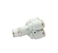 Raccordo pneumatico in plastica a 5 vie tipo Y da 10 pezzi/lotto, bassa pressione, 1,0 MPa, for automazione PU e nylon(PXT4-01 4mm 1-8,G Thread)