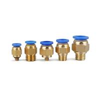 Raccordo pneumatico PC Connettori rapidi M12X1.75- M5 M6 M8 M10 M12 M14 M16 M20 Filettatura maschio metrica Tubo aria a pressione 1 pz(4-M5)