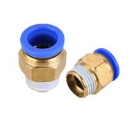 Raccordo pneumatico per PC, connettore ad aria rapida, 4 mm, 6 mm, 8 mm, 10 mm, 12 mm, filettatura maschio 1/4 1/2 1/8 3/8, 20 pezzi (PC6-M5)