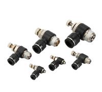 Raccordo pneumatico PH 4 6 8/10 mm filettatura 1/8 1/4 3/8 1/2 nero tubo di plastica raccordi 1 pz (4-01 (4 mm-1l8))