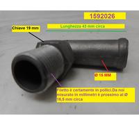 Raccordo pompa acqua a 90° in alluminio testata motore Ford Transit 1994-2006