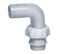 Raccordo Portagomma Curvo Nylon Ø 40 mm G1"1/2 - 5 pz Made in Italy