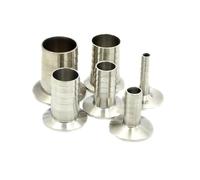 Raccordo portagomma for tubo flessibile da 8 mm, 10 mm e 16 mm, tipo Tri Clamp, ghiera in acciaio inossidabile SUS SS 304 for la produzione di birra fatta in casa(63mm-Ferrule 77.5mm)
