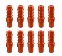 Raccordo Portagomma in Nylon Filetto Maschio 1/8 BSPT Ø 10 mm Confezione 10 Pezzi Rosso - AWSPLASTIC 1810PAR