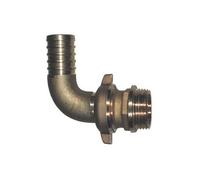 RACCORDO PORTAGOMMA IN OTTONE CURVO PER POMPA 1" x Diam. 25