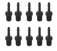 Raccordo Portagomma in Polipropilene Filetto Maschio 1/8 BSPT Ø 4 mm Confezione 10 Pezzi - AWSPLASTIC 1804PPBK