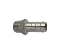Raccordo portagomma maschio in acciaio inox 1/2"
