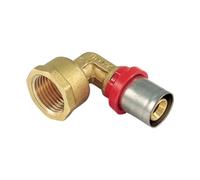 Raccordo press curvo F Compact 16 x2,0-1/2" per tubo multistrato a pressare