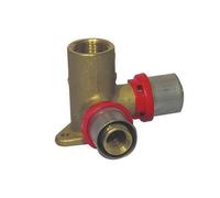 RACCORDO PRESS CURVO FEMMINA CON FLANGIA DOPPIA COLLO BASSO 1/2 x 14