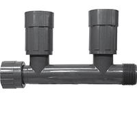 'Raccordo PVC/Distributore Rain Bird 2vie 1"Filettatura interna x 1" Filettatura esterna; 2auslsse: 1filettatura interna