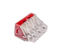 Raccordo rapido 3x 2,5-6mm² trasparente/rosso 773 773-173