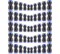 Raccordo Rapido | 50 Pezzi di Connettori Dritti A Spingere,Connettori Resistente Ad Alta Pressione per Sabbiatura, Cantieri e Fabbriche di