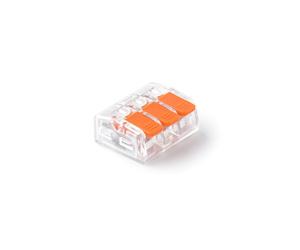 Raccordo rapido con leva 3x 0,2-4,0mm² trasparente E.4191T