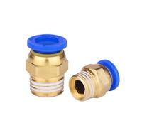 MEXEWORD Raccordo rapido da 5 Pezzi 4 mm 6 mm 8 mm 10 mm X M5 M6 M8 M10 M12 M14 M16 M20 Filettatura Maschio Dritto One Touch Pneumatico Aria Raccordo rapido for Tubi(6mm-M6 5PCS)