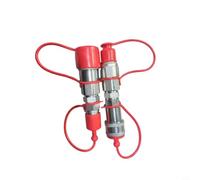Raccordo rapido idraulico a testa piatta, ISO 16028 ISO 7241-A, 1/2", 35 MPa, in plastica e rame nichelato, per macchine agricole, impermeabile, gas per sottovuoto, riduce lo sporco, con S