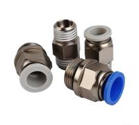 Raccordo rapido in nylon ad aria compressa, 6 mm, 1/8 NPT | Set da 10 pezzi, da 6 mm a 1/8 NPT, forma dritta, installazione rapida, collegamento ermetico
