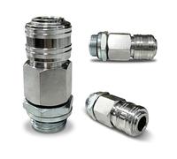 Raccordo rapido per aria compressa camion, filettatura M22 per serbatoio aria, universale, per collegare avvitatore pneumatico e tubo di gonfiaggio pneumatici