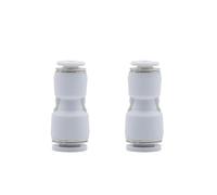 Raccordo rapido pneumatico riduttore da 16 mm a 8 mm, collegamento Push-to-Connect, qualità industriale. Per tubi aria/acqua. Set di 2 pezzi SYNN (PUG16-8 bianco, 16-8 mm)