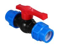 Raccordo Rapido Valvola Dritta PE Plastica per Tubi Acqua e Irrigazione | Chiusura Veloce Integrata, Adatto a Linee e Tubazioni, Uso Giardino, Camper e Manutenzione