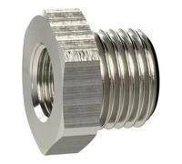Raccordo riduttore, versione corta, G 1 1/2 a., G 3/4 i., SW 55, ottone nichelato, pressione di lavoro max. 25 bar Max. 150 °C