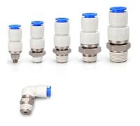 Raccordo rotante ad alta velocità con filettatura pneumatica NRC KSH NRL KSL Connettore rapido piegabile per tubo dritto, 4 mm, 6 mm, 8 mm, 2 pezzi (6-02, KSL)