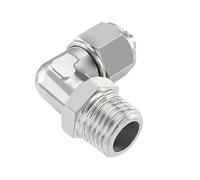 Raccordo rotante pneumatico a gomito, connettore a innesto, adattatore for tubo filettato, giunto for tubo metallico di precisione, 1 pezz0(6MM*1/4INCH)