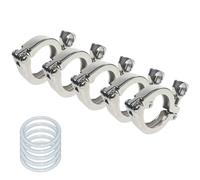 Raccordo sanitario Tri Clover in acciaio inossidabile SS304 da 1,5" 2" 2,5" con ghiera OD da 50,5 mm, 64 mm e 77,5 mm for la produzione di birra in casa(K 77.5mm 2.5 inch)