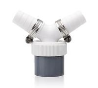 Raccordo scarico lavatrice Doppio Attacco Raccordo Scarico per Lavatrice e Lavastoviglie con Ingresso Ø 18-24 mm e Uscita Ø 40 mm con Set di 2 Pz Fascette Metalliche