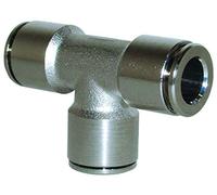 RACCORDO "T" INTERMEDIO AUTOMATICO PER TUBO RILSAN COMPRESSORE ARIA COMPRESSA