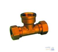 RACCORDO TE FEMMINA OTTONE CON OR mm 16x1.2x16