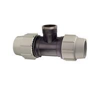 Raccordo Tee a Compressione Filettato Femmina Ø 63 x 2XØ63 PN16 PSN
