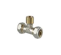Raccordo tee maschio per multistrato a stringere 1/2" x 20mm