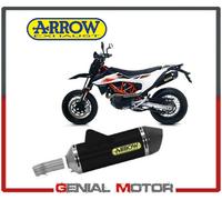Raccordo+Terminale Arrow Allum Nero Kat Omolo Race per KTM 690 SMC R 2019 2020