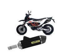 Raccordo+Terminale Arrow Allum Nero Rac Fond Carb Ktm 690 SMC R 2019 2024