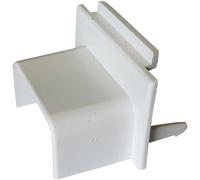 Raccordo terminale canale 30 mm x 15 mm - scatola portaplacca bianco