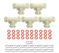 Raccordo termoadesivo per macchine da caffè Saeco, connettore a T con guarnizione O-Ring e kit di anelli di serraggio