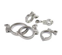 Raccordo Tri Clamp da 1/2" a 4" con ghiera OD SS304 in acciaio inossidabile 25,4 mm/50,5 mm/64 mm/91 mm/119 mm(2 piece,SS304_57MM X FERRULE 77.5)