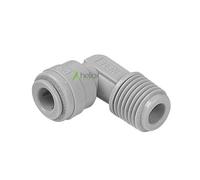 Raccordo Tubo Acqua Gomito Con Innesto Rapido 1/2" E Filetto 3/8" NPTF 10 pezzi