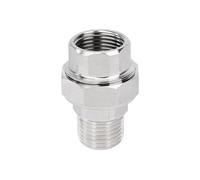 Raccordo Unione in Ottone, 1/2" Maschio a 1/2" Femmina Filettatura Connettore Tubo, Unione di Ottone Adattatore per Acqua, Aria, Connessione, Conversione