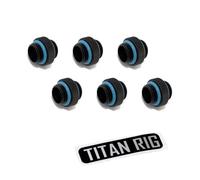 Raccordo XSPC G1/4"""" 5 mm maschio-maschio nero opaco, confezione da 6