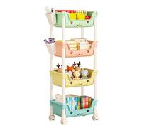 Raccumi per i giocattoli per bambini - scaffale 'organizzatore della sala giochi, supporto per bidoni a più livelli | Mobile Rolling Storage Unit, Design spaziale con bidoni per la sala da fuoco p