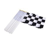 Race Car Flags - Flags On Sticks | Racing Pennant Hand Stick Flag, Racing Flags Hand Held Flags, 5x8 Inch Banner Flag With Spear Top, Hand Flags Checkered Flag For Race Car & Sport Events