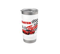 Race Car Racing 3rd Birthday Can’t Catch Me I'm 3 Bday Boy Bicchiere termico in acciaio inox doppia parete