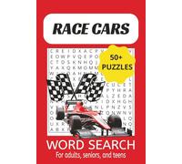 Race Cars Word Search Puzzle Book: Word Searches with Easy to Read Print about Stock Cars, Car Racing, Auto Parts and More | 6x9 inches, 110 Pages, ... for Vacations, Holidays, and Fun Times