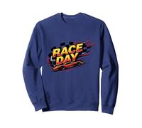 Race Day: entusiasmo per Gli Appassionati di Corse Felpa, Unisex per Adulti, Navy, XXL