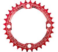 Race face narrow wide single chainring 104mm bcd rosso