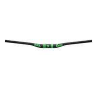 Race Face, Guidon SIXC relevé 20mm-35 x 820-carbone/vert Unisex Adulto, Carbone/Vert, One Size